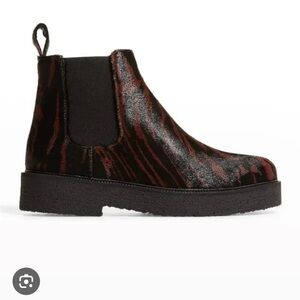 Staud Palamino Animal-Print Fur Chelsea Booties